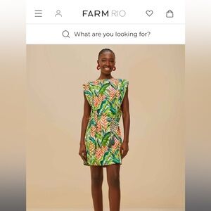 NWT FARM Rio Heli Leaves Organic Cotton T-Shirt Mini Dress